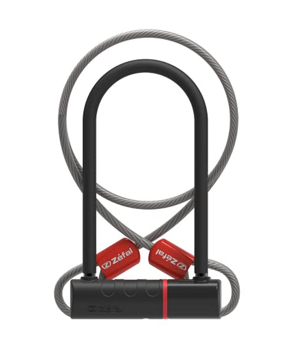 Zefal 4947B K-Traz U17 & Cable Extension U-Lock, Black, 115 x 230mm/120cm
