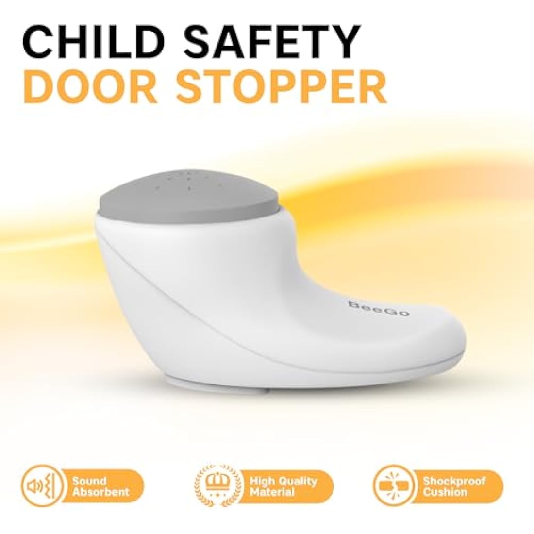 BeeGo® Baby Door Safety Stoppers - Finger Guards and Anti-Slam Locks | Child Locks for Home (2 Pieces)