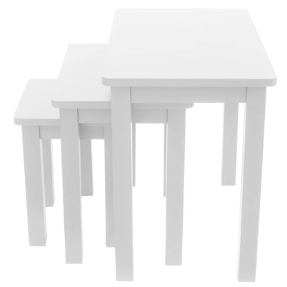Aurotrice Nest of Table Wood 3 Tables Side End Coffee Table Home Office Living Room