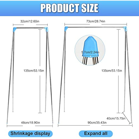 Portable Travel Garment Rack, 13-28inch Retractable Clothes Drying Rack, Collapsible Floor Stand Clothes Hanger, Clothes Rack for Home Laundry Camping Travel Outdoor