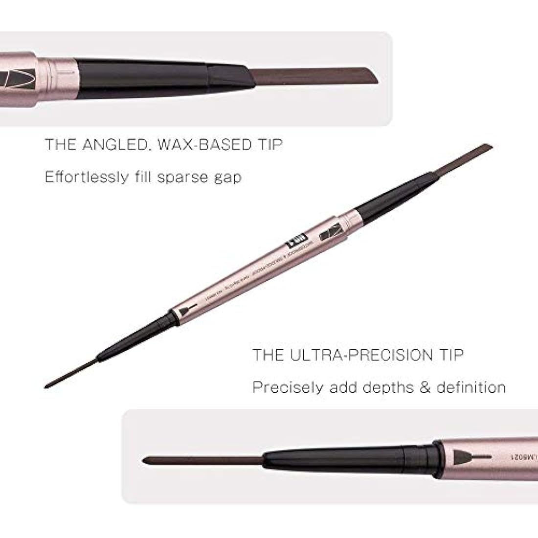 HeyBeauty Eyebrow Pencil with Brow Brush, Double Ended Eyebrow Pen, Automatic Makeup Cosmetic Tool (Khakl Coffee)