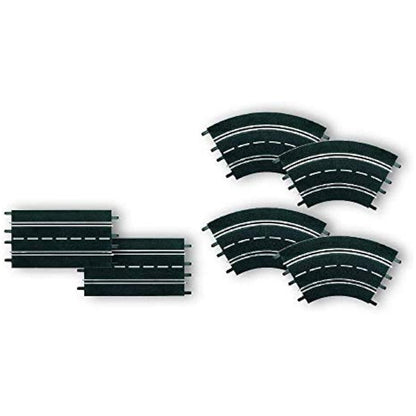 Carrera Evolution 20026955 Extension Set (2 straights, 4 Curves 1/30°), Black