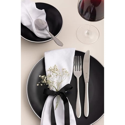 Viners Eden 24 Piece Elegant Mirror Polished Stainless Steel Flatware Gift Box, Silver