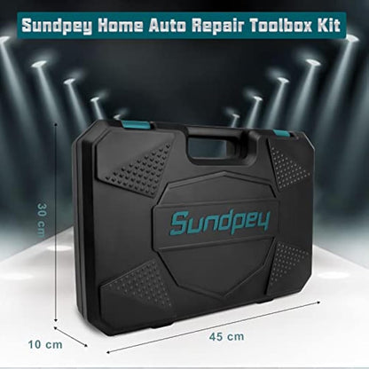 Sundpey Home Tool Kit 257PCs - Portable Complete General Household Essentials Repair Hand DIY Tool Set - All Purpose Tools for Men Women & Handyman & College Students & Beginner with Storage Case
