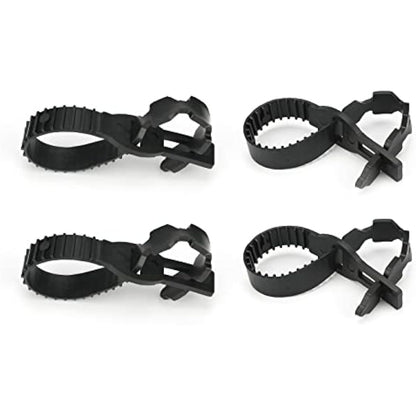 KINGLAKE 4Pcs 40cm Black Tree Ties Straps Supports Heavy Duty Shrub Ties Adjustable Interlock Garden Tree Ties for Shrub Rose Tree Plant Support