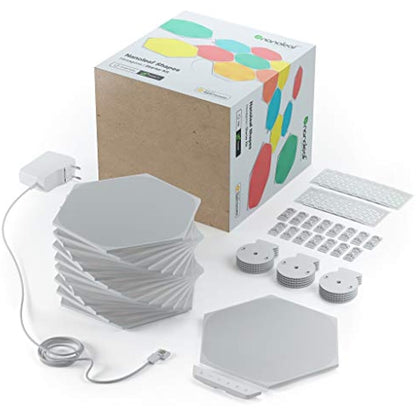 Nanoleaf Shapes Hexagon Starter Kit, 15 LED Smart Light Panels - Dimmable & Modular Wi-Fi Wall Mood Lights, Works with Alexa Google Assistant Apple Homekit, for House Room Decor or Desk