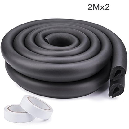 Vicloon Edge Protectors, 2M * 2 Roll Foam Safety Strip, Kids Anti Collision Strip, Thicken Soft Protective, Edge Corner Guard for Baby, Kids and Child - Black