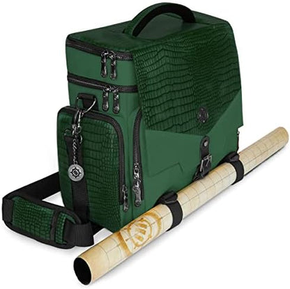 ENHANCE Travel Bag for DND, Bag Compatible with Dungeons and Dragons, Battle Mat Holder, Dice Pockets and Accessories, Carry 4-8 Books