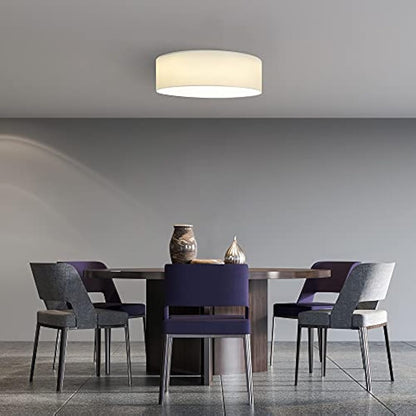 Navaris 22W LED Ceiling Light - 40cm Diameter Remote Controlled Round Flush Mount Ceiling Lamp with Dimmer, Temperature Change - White