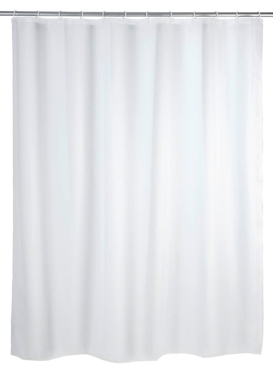 Wenko 19104100 Shower curtain singlecolour White wasserdicht, pflegeleicht, Plastic PEVA, White