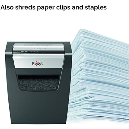 Rexel Momentum X410 Cross Cut Paper Shredder, Shreds 11-10 Sheets (70-80 gsm), 23 Litre Bin, Black, 2104571