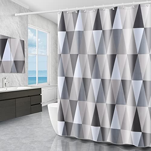 Miorkly Shower Curtain Waterproof Bathroom Curtain,Weighted Hem,Resistant Washable Bath Curtains,Quick-Drying Mould Proof Resistant with 12 Hooks,1