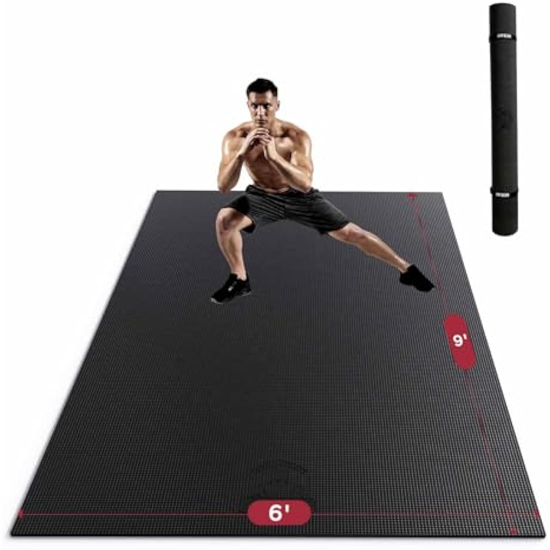 HAPBEAR Large Exercise Mat, 183×122cm/ 213×152cm×8mm, Non-Slip, Ultra Durable, Large Yoga Mat for Home Gym, Fitness, Yoga, Pilates, Stretching, Push-ups, Gymnastics
