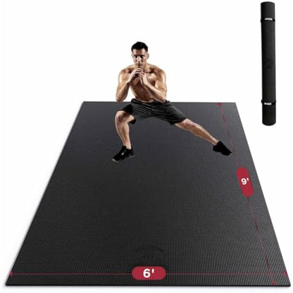 HAPBEAR Large Exercise Mat, 183×122cm/ 213×152cm×8mm, Non-Slip, Ultra Durable, Large Yoga Mat for Home Gym, Fitness, Yoga, Pilates, Stretching, Push-ups, Gymnastics