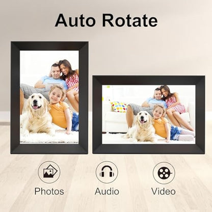 Frameo 10.1 Inch WiFi Digital Photo Frame, 1280 x 800 HD IPS Touch Screen, 32GB Memory, Auto Rotate, Wall Mountable Share Moments Instantly via Frameo App from Anywhere