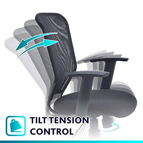 Office Hippo Desk Chair, Ergonomic Contemporary Office Chair, Highly Adjustable For Extra Comfort With Moulded Seat