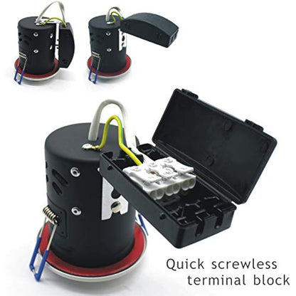 sanlumia 10 X LED Fire Rated Downlight Can GU10 Recessed Ceiling Twist & Lock Interchangeable Downlight IP20 White