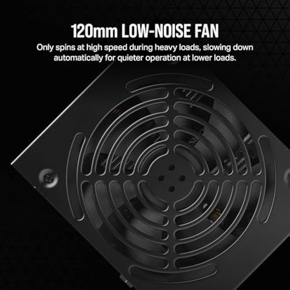 CORSAIR CX550 80 PLUS Bronze Non Modular Low-Noise ATX 550 Watt Power Supply - UK - Black