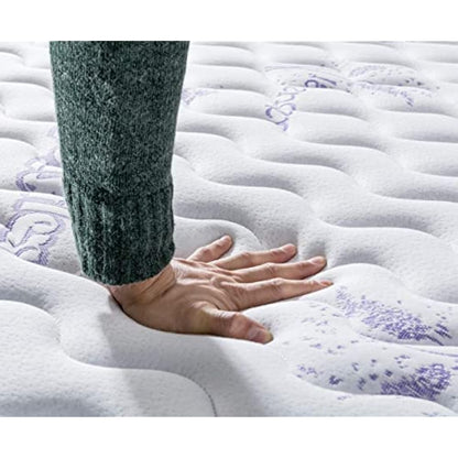 Vesgantti European Single Mattress, 10 Inch Hybrid Mattress with Breathable Memory Foam and Individual Pocket Spring-Medium Firm, 90x200x25cm