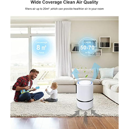 MELEDEN HEPA Air Purifier for Smoke, Pollen, Pet Dander, Odor, Dust Remove, Compact Air Purifiers for Home Bedroom, Kitchen and Office, No Ozone Air Cleaner
