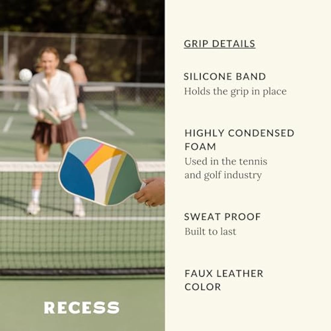 Pickleball Paddle with Cutouts, Strong and Durable Fiberglass Surface, Lightweight, Honeycomb Core and Comfort Grips, Tournament or Leisure Games, USAPA Approved