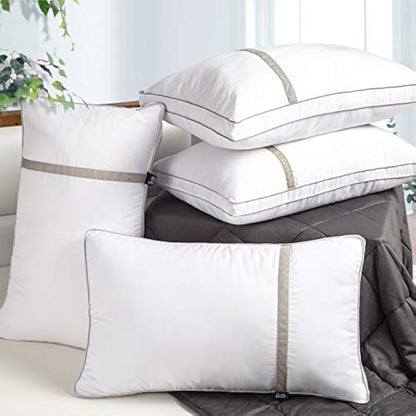 BedStory 2 Pack Hotel Quality Pillows, Down Alternative, Supportive Filled Pillows for Neck/Back/Side Sleepers, Standard Size 42x70cm