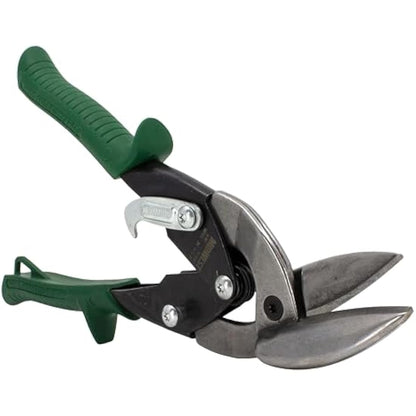 MIDWEST Aviation Snip - Right Cut Offset Tin Cutting Shears with Forged Blade & KUSH'N-Power Comfort Grips - MWT-6510R