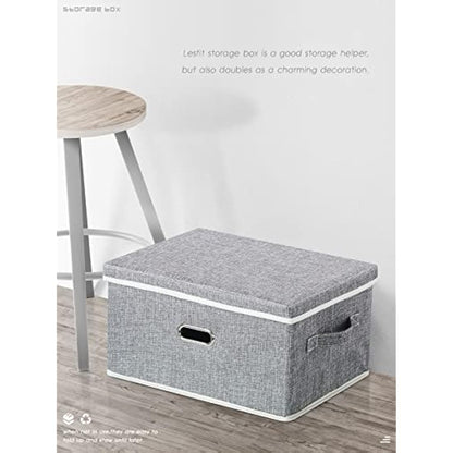 Lesfit Fabric Storage Box with Lid, 20 L