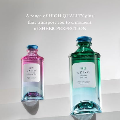 UKIYO Blossom | Japanese | Craft | Gin | Floral | Cherry Blossom, Yuzu and Sakura | Distilled with 5 native Japanese botanicals | 40% ABV | 70 cl