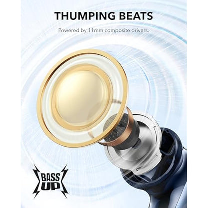 soundcore P40i by Anker, Noise Cancelling Wireless Earbuds, Adaptive Noise Cancelling to Environments, Heavy Bass, 60H Playtime, 2-in-1 Case and Phone Stand, IPX5, Wireless Charging, Bluetooth 5.3