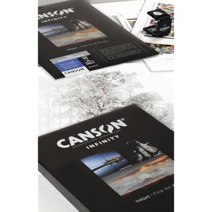 CANSON Infinity Rag Photographique Ultra Smooth 210gsm A4 Paper, Digital Fine Art Reproduction, 25 Pure White Sheets, Ideal for Professional Photographers