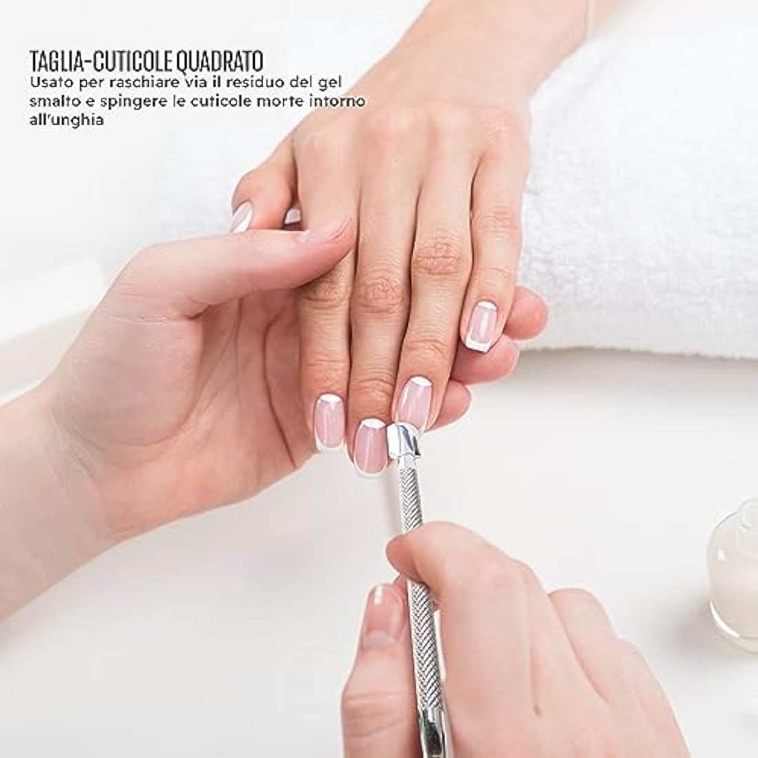 Armiz Cuticle Pusher Stainless Steel Dual Head Nail Scraper for Gel Nails Uv Gel Polish Remover Tool - Cuticle Stick for Fingernails and Toenails