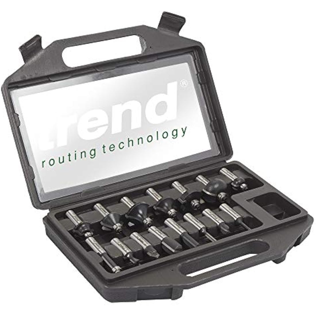 Trend 15 Piece Router Cutter Starter Set, 1/2 Inch Shank, Tungsten Carbide Tipped, Storage Case Included, SET/SS9X1/2TC