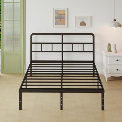 Lutown-Teen Super King Bed Frame 6ft with Curved Headboard, Heavy Duty Metal Bed Frames Super King Size with Steel Slats, 36 cm High, Ample Storage Underneath, Noise Free, Easy Assembly, Black