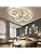 XEMQENER Dimmable LED Ceiling Lights with Remote Control, Flush Mount Lighting Fixture with 4 White Rings for Living Room Bedroom Lounge Dinning Room(2800-6000k)