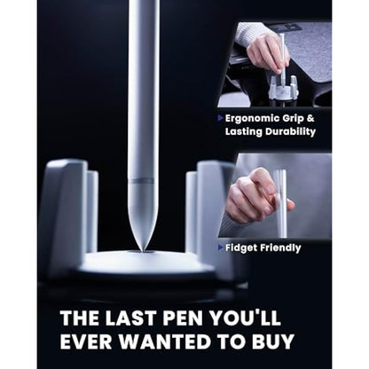 novium Hoverpen - Luxury Pen for Men & Women, Vertically Standing Executive Ballpoint Pen with Top Grade Free-Flowing Ink & Refill, Unique Gifts for Men, Desk Pen, office Decorations