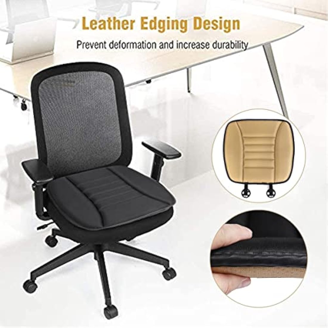 Tsumbay Seat Cushion, Car Seat Cushion Memory Foam Cushion Soft Driver Seat Pad, Non Slip Car Seat Protector Comfort Universal for Home Car Office Chair Use - 1Pack