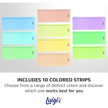 SB Education 10 x Dyslexia Reading Strips with Coloured Overlays. Reading Tracking Rulers for Dyslexia Irlens, ADHD and Visual Stress