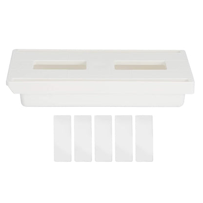 ZONADAH Hidden Under Table Desk Drawer 26x12.6x4.7cm Under Desk Drawer Self-adhesive Table Storage Tray Drawer for Office School Home Kitchen