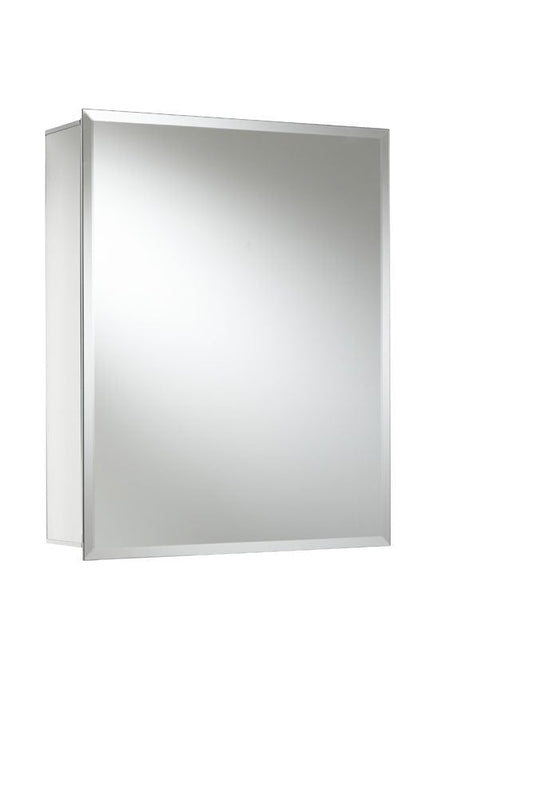 Croydex Winster Aluminium Bathroom Mirror Cabinet with Easy Hang 'N' Lock Installation, Adjustable Shelves, Double Mirrored Doors, Pre-Assembled,