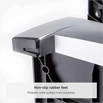 Fellowes Office Suites Laptop Stand for Desk 6 Height Adjustable Portable Laptop Riser for the Home and Office - Max Monitor Size 17", Max Weight 5KG - Black/Silver