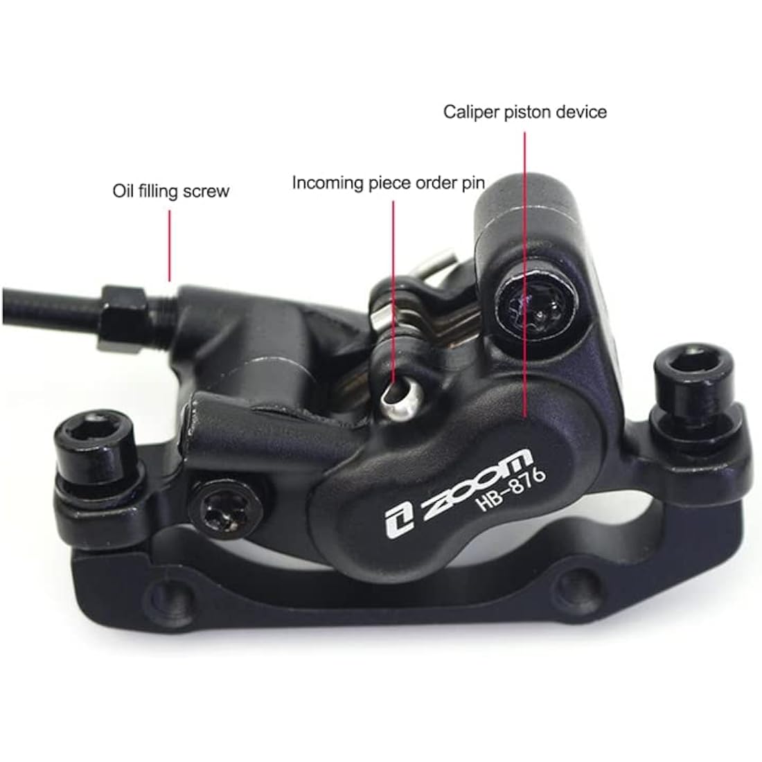 NYK ZOOM HB-876-E MTB 4 Piston Hydraulic Disc Brake E- Bike Power Off Oil Brakes
