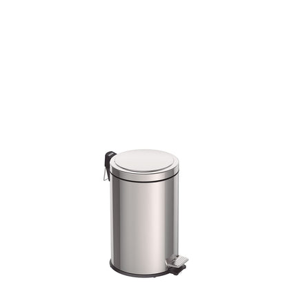 Tramontina 12 Litre Kitchen Indoor Outdoor Rubbish and Waste Bin with Pedal, Metal Stainless Steel, 25.5 cm Diameter x 40 cm Height, 94538112