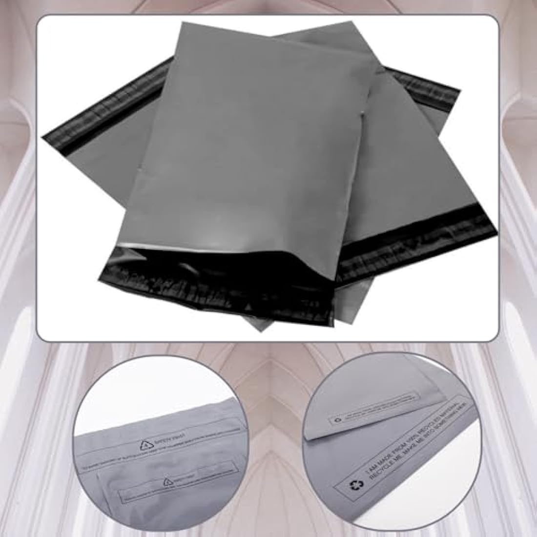 DVIVA 50pcs Postage Bags for Clothes |10"x14" Waterproof and Tear-Proof Mailing Bags | Large Parcel Bags for Delivery, Shipping & Packages