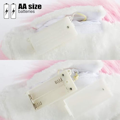 BEJOY Hobby Horse, Stick Horse with Wood Wheels - Real Pony Neighing Galloping Sounds - Plush Unicorn Toy Gift for Kids - White, 36 inches (AA Batteries Required)