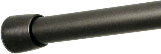 iDesign 78471 Shower Curtain Rail (66-107 cm), Short Metal Tension Rod with No Drilling, Telescopic Shower Curtain Pole for Bathroom and Shower,