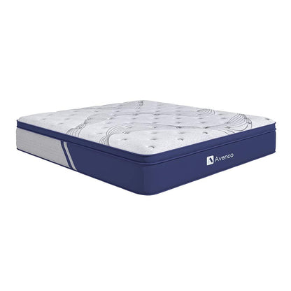 Avenco Double Mattress 4ft 6, 24cm Pocket Sprung Mattresses, Bamboo Foam Innerspring Hybrid Mattress, Double Bed Mattress in a Box