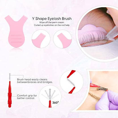 Libeauty Eyelash Lift Kit, 40PCS Eyebrow Lamination Kit, Lash Lift Kit, Long Lasting Curl, Super Sticky Glue, With Toolkit, for Home and Salon Use