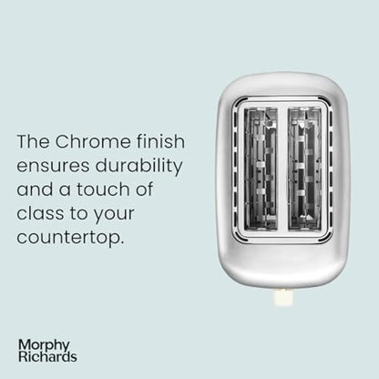 Morphy Richards Equip Cream 2 Slice Toaster - Defrost And Reheat Settings - 2 Slot - Stainless Steel - 222065