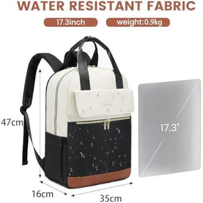 LOVEVOOK Laptop Backpack Women, 17.3 Inch Large Rucksack Bag for Womens, Work Bag Travel Backpack with USB Charging Port, Lightweight Daypacks Back Pack for Office Teacher Nurse College